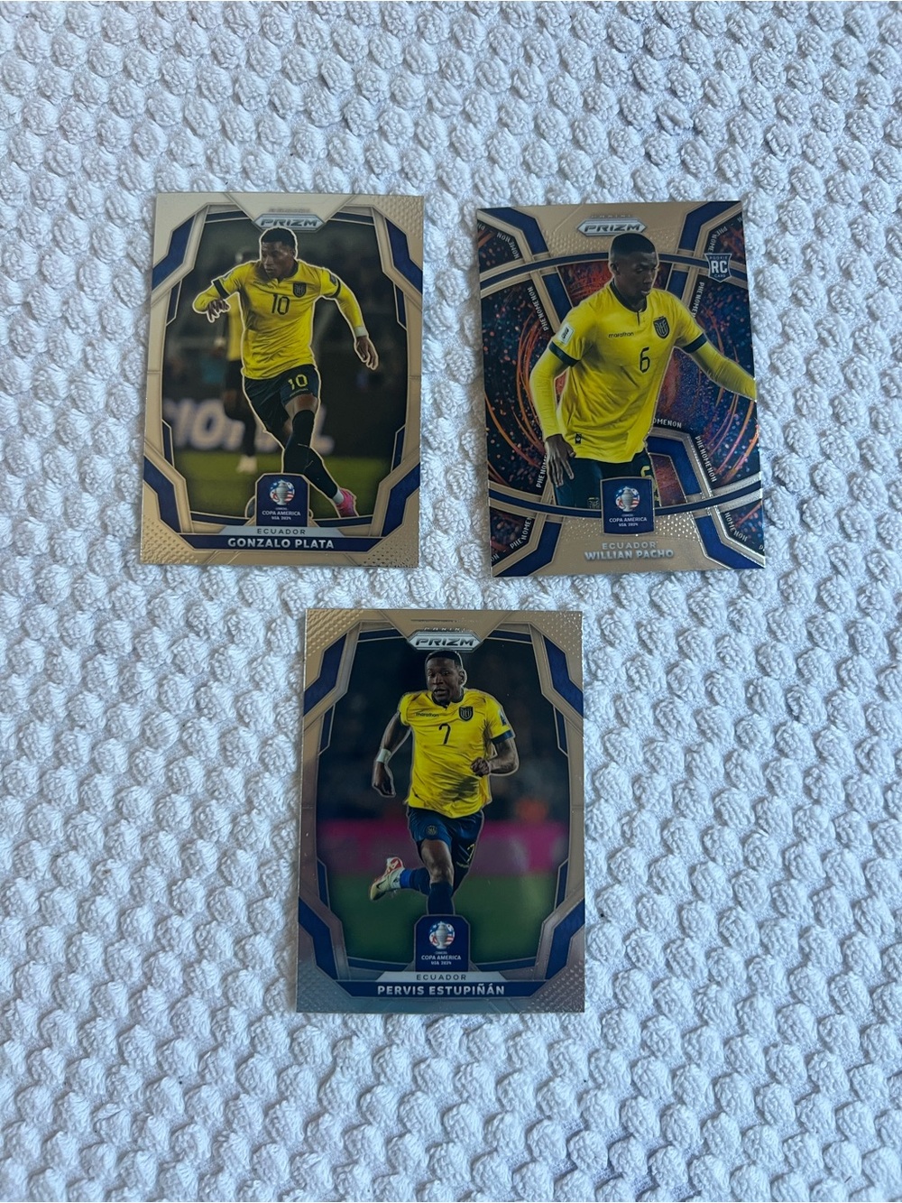 Lot of 3, Ecuador Panini Soccer Cards
